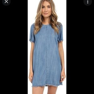Brigitte Bailey Raw Edge Denim Tencel Dress